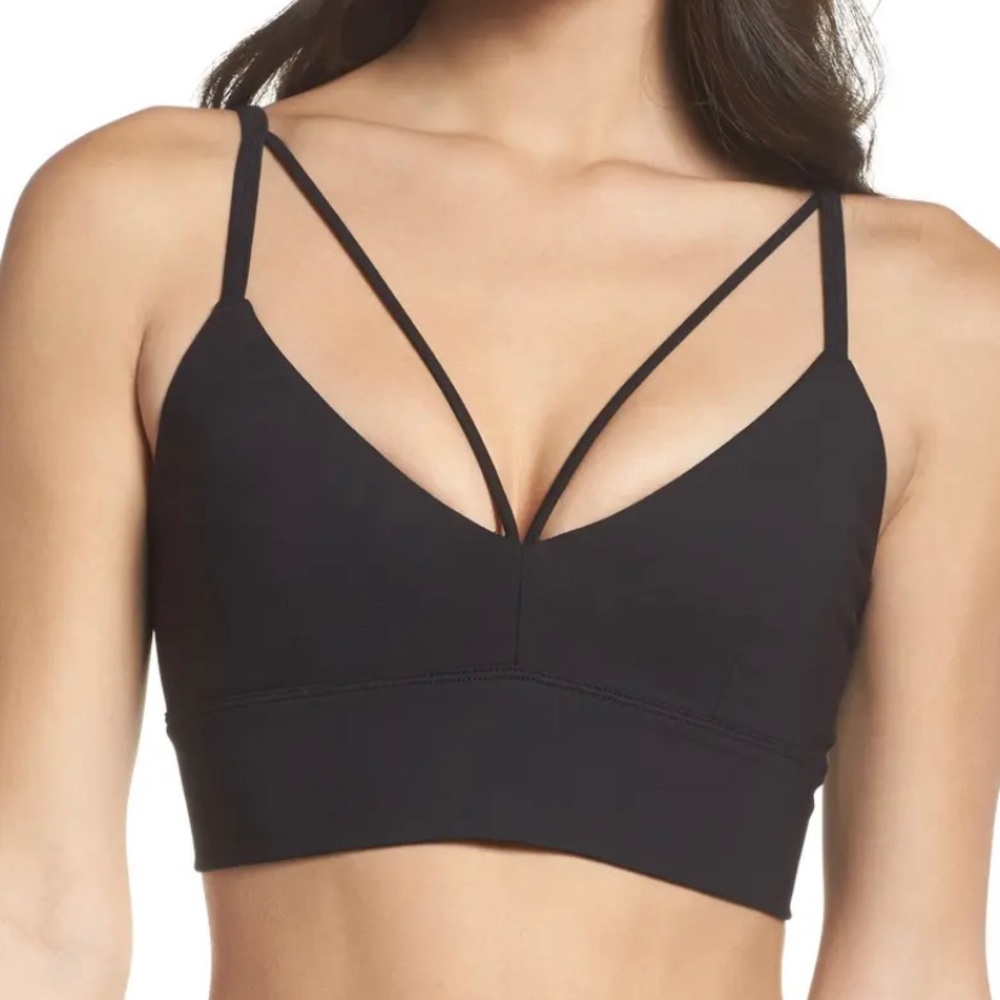 Alo Yoga Black V Neck Straps sport Bra M